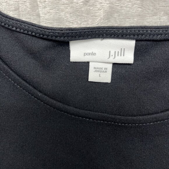 J Jill Ponte Knit Dress, Size L, 3/4 Sleeves Quiet Luxury Office Comfort Capsule - Picture 2 of 7